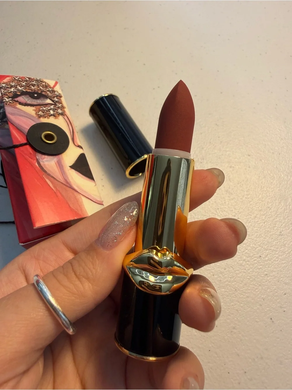 PAT MCGRATH LABS MTHRSHP EYESHADOW GLODEN OPULENCE & LIPSTICK FLESH 3 109 BUNDLE